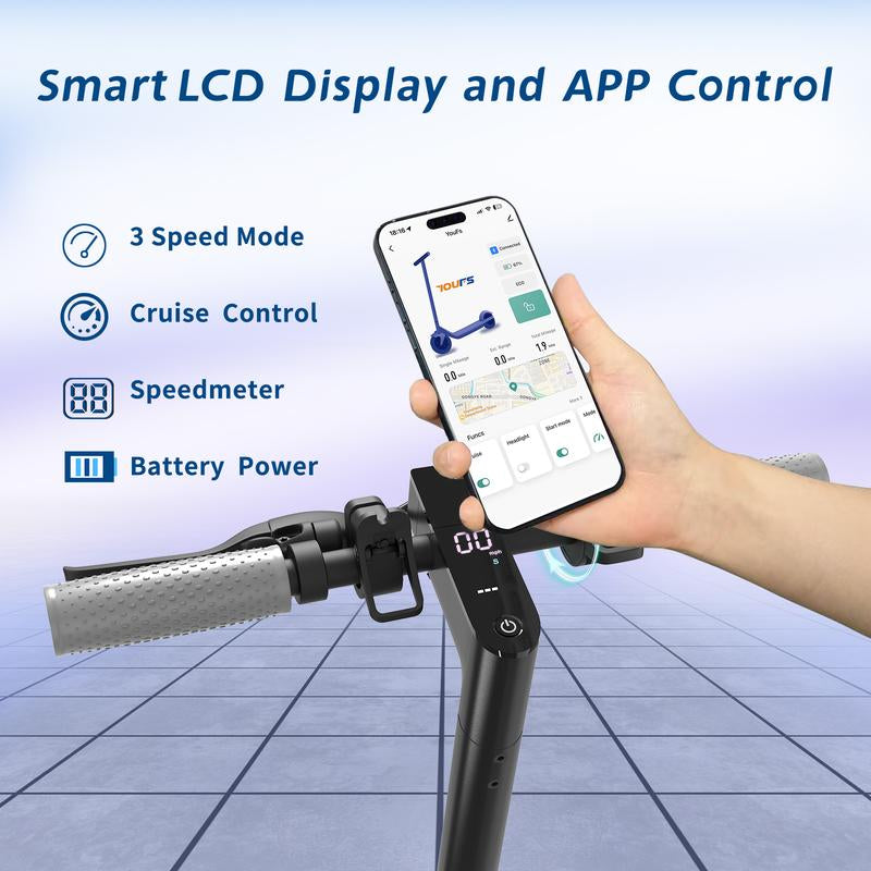 Adult Electric Scooter V8 Powerful 350W,Max 15/18 Miles,8.5'' Honeycomb Tire 3 Speed Gear 36V 10.5AH Battery