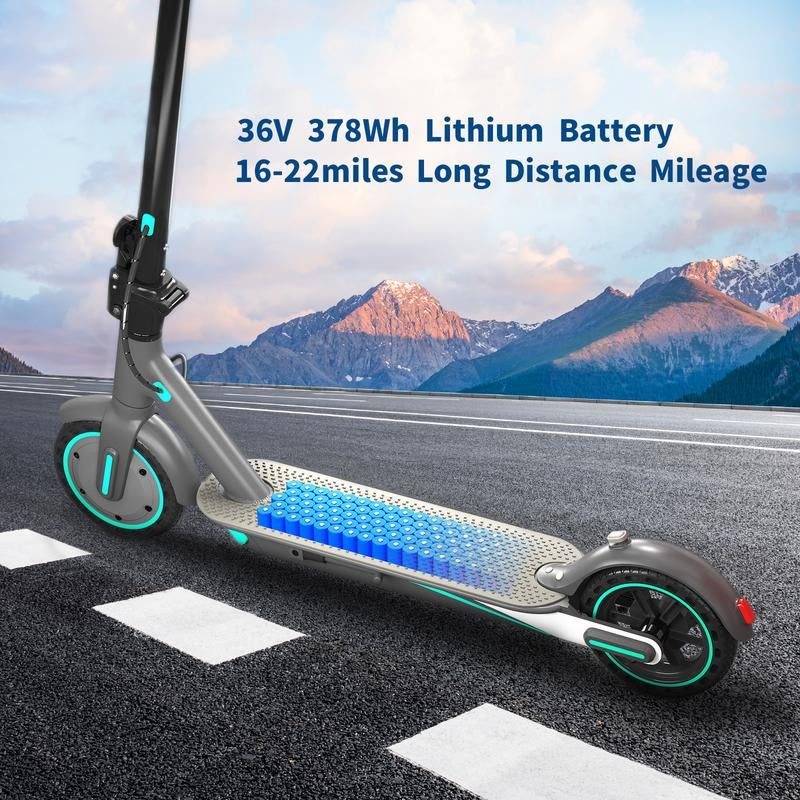 Adult Electric Scooter V8 Powerful 350W,Max 15/18 Miles,8.5'' Honeycomb Tire 3 Speed Gear 36V 10.5AH Battery